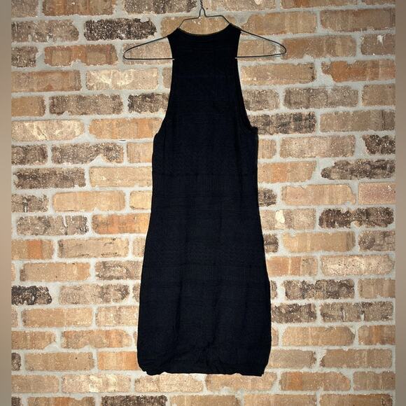 Abercrombie + fitch high neck black sleeveless knit sweater mini dress sz XS - Picture 4 of 6